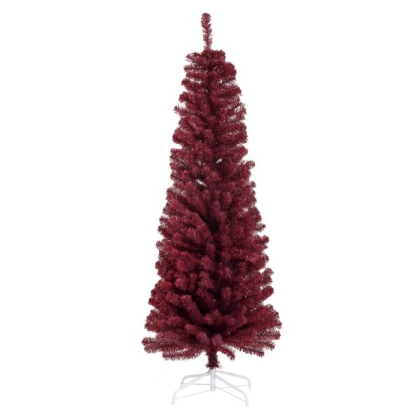 Kunstigt BLING Juletræ Mørkerød 180 x 68 cm