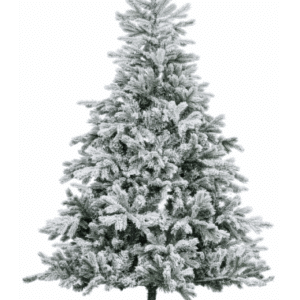 Kunstigt juletræ med sne H180 x Ø115 cm - Grøn/Hvid