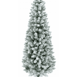 Kunstigt juletræ med sne H180 x Ø65 cm - Grøn/Hvid