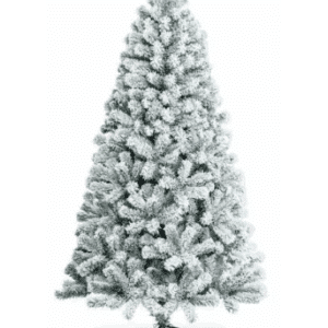 Kunstigt juletræ med sne H180 x Ø91 cm - Hvid