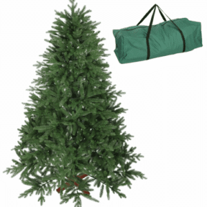 Kunstigt juletræ med træfod og taske H210 x Ø130 cm - Grøn