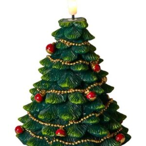 Da'core LED lys med 3D flamme juletræ grøn