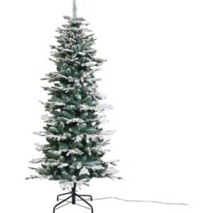 Nordic Winter kunstigt juletræ med lys, 180 x 86 cm