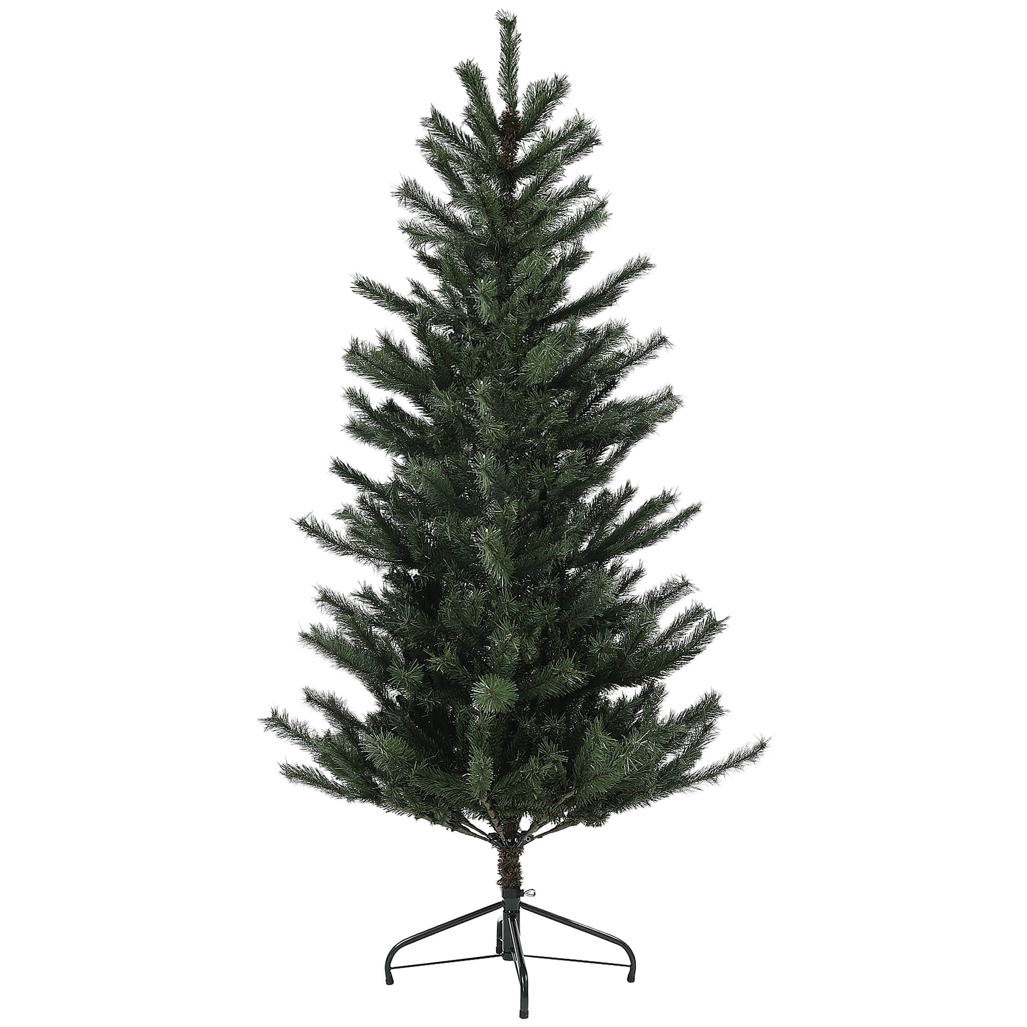 Juletræ 180 cm, flammehæmmende, metalfod, 467 spidser, grøn