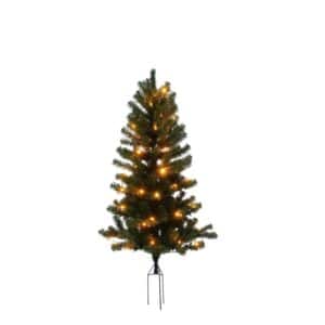 Kunstigt Udendørs Juletræ LED 120 x 72 cm Klasse B+