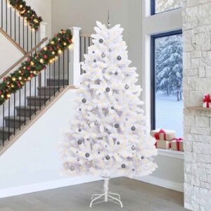 Kunstigt juletræ Hvid 68 x 68 x 120 cm PVC og