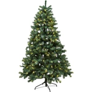 20 stk Nordic Winter Aske kunstigt juletræ med lys, 180 x 118 cm
