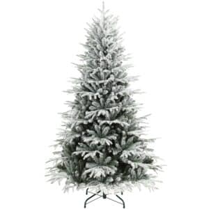 Snedækket juletræ 180 cm med 1920 spidser, foldesystem, kunstigt, fuldt